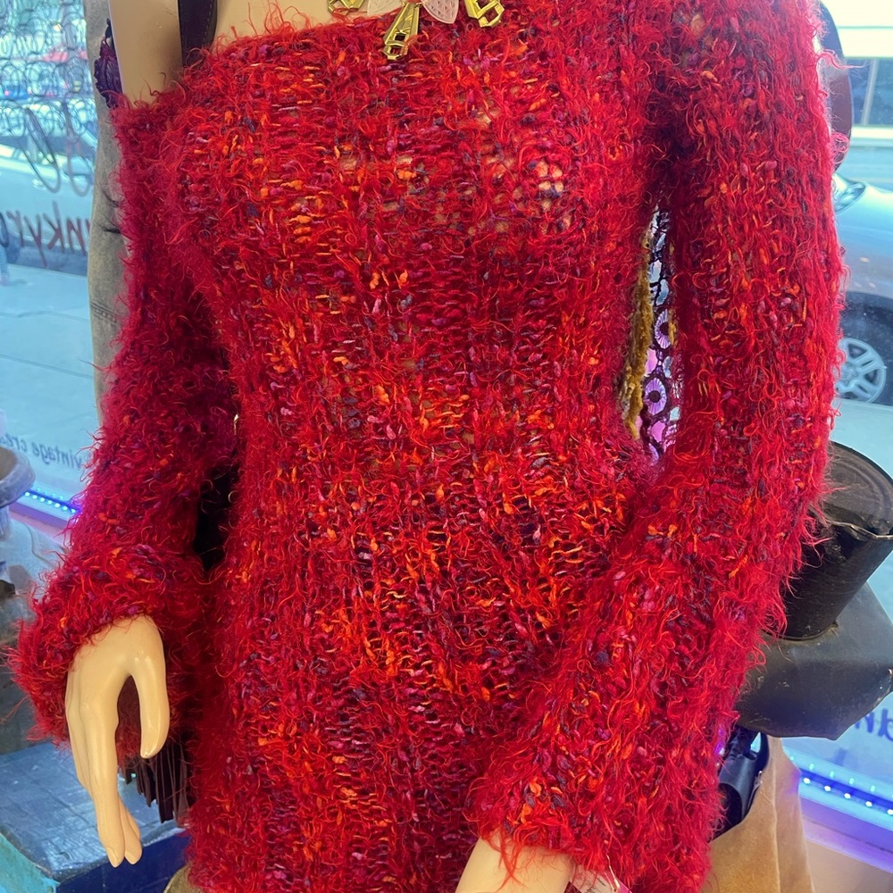 Handmade cashmere and angora sweater